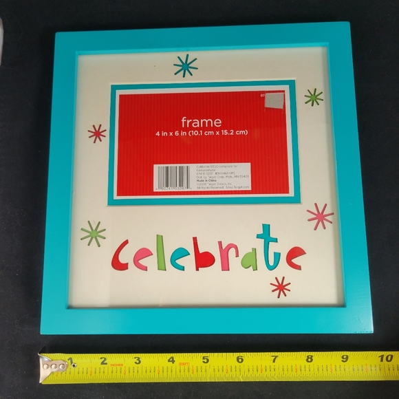 Target Brand 4x6 picture frame holiday celebrate. VG CONDITION. - Picture 7 of 16